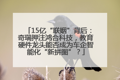 15亿“联姻”背后：奇瑞押注鸿合科技，教育硬件龙头能否成为车企智能化“新拼图”？